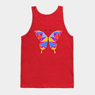 Colorful Geometric Monarch Butterfly Tank Top